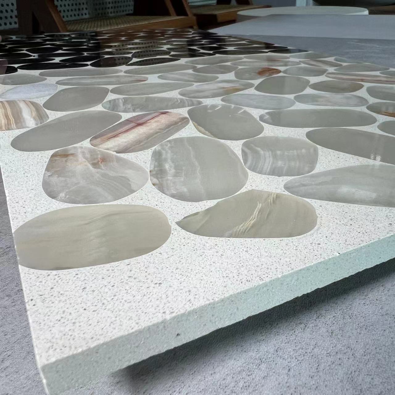 ML-IT017 Scarpa Terrazzo丨Hand-Laid Palladiana 丨Cement & Jade