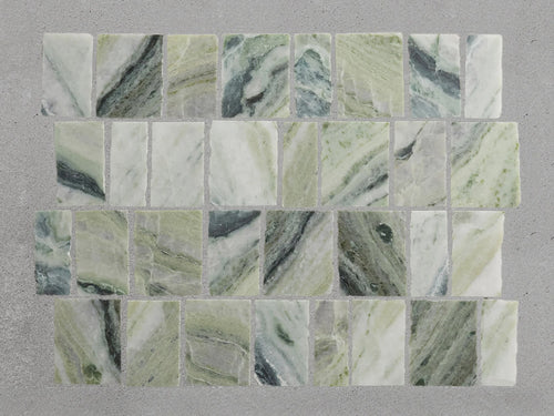 Green gemstone Mosaic grid