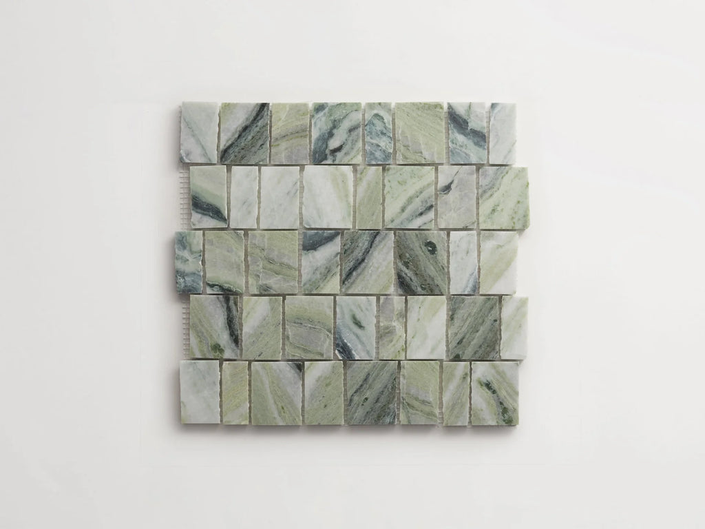Green gemstone Mosaic grid